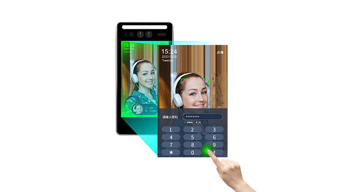 Face recognition temperature measuring terminal